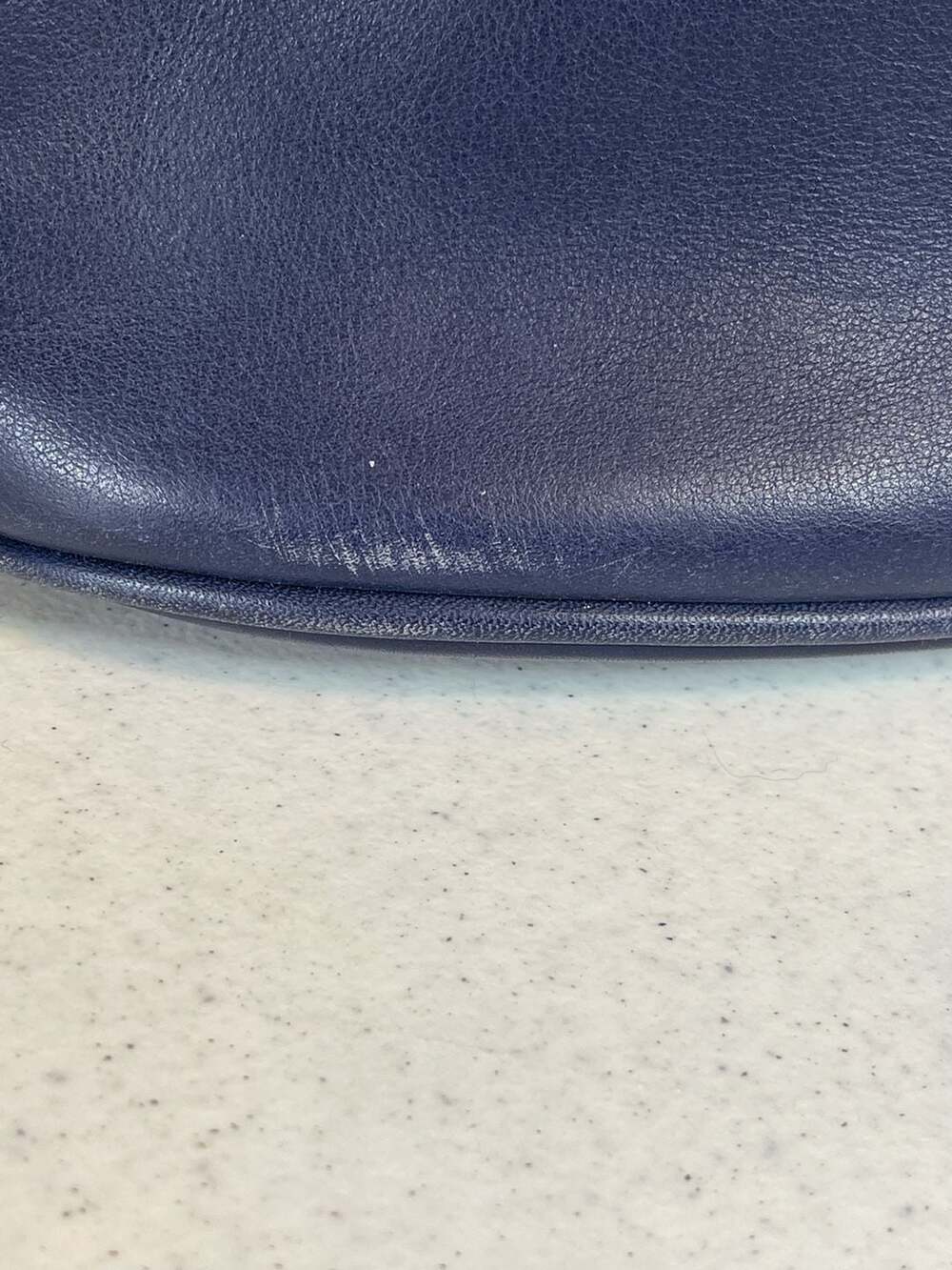 Vintage Coach Fletcher Crossbody Flap Bag in Navy Blue Leather - Picture 6 of 13